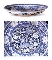 元 青花麟凤纹大盘