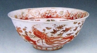 百鸟朝凤（明代红绿彩大碗）