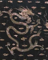 黑光漆嵌螺钿大案(局部）