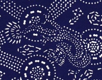 蓝印花布文饰龙凤